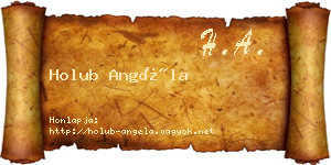 Holub Angéla névjegykártya